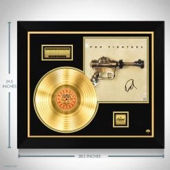 RARE-T Limited Edition Frames Foo Fighters Self-Titled Gold LP Limited Signature Edition Licensed Custom Frame