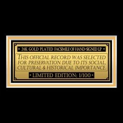 RARE-T Limited Edition Frames Foo Fighters Self-Titled Gold LP Limited Signature Edition Licensed Custom Frame