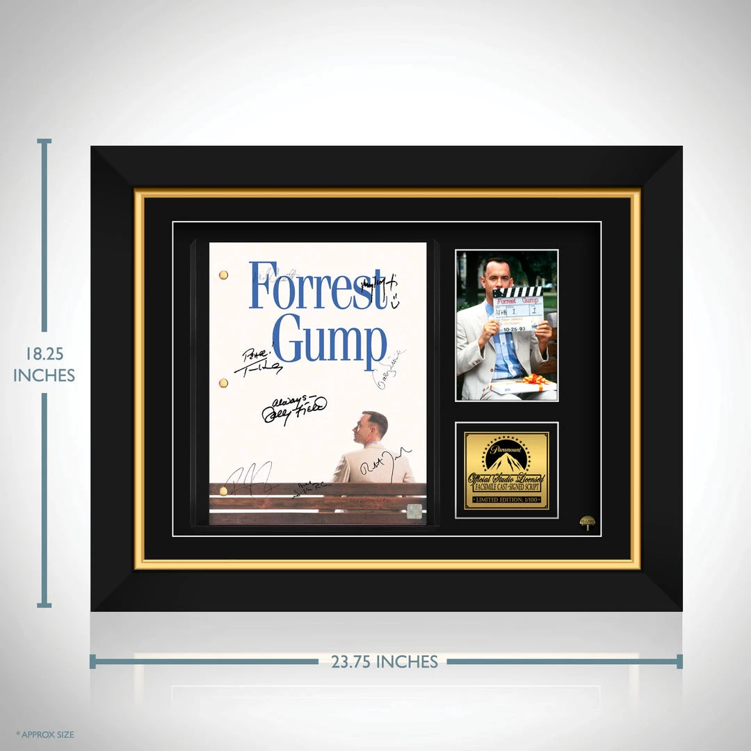 RARE-T Forrest Gump- Limited Signature Edition Studio Licensed Script Custom Frame Limited Edition Frames 2 RARE-T Forrest Gump- Limited Signature Edition Studio Licensed Script Custom Frame Limited Edition Frames