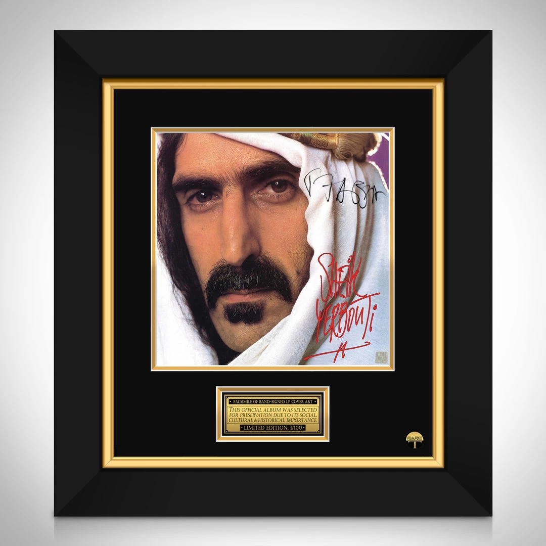 RARE-T Frank Zappa Sheik Yerbouti Limited Signature Edition Studio Licensed LP Cover Custom Frame 1 RARE-T Frank Zappa Sheik Yerbouti Limited Signature Edition Studio Licensed LP Cover Custom Frame