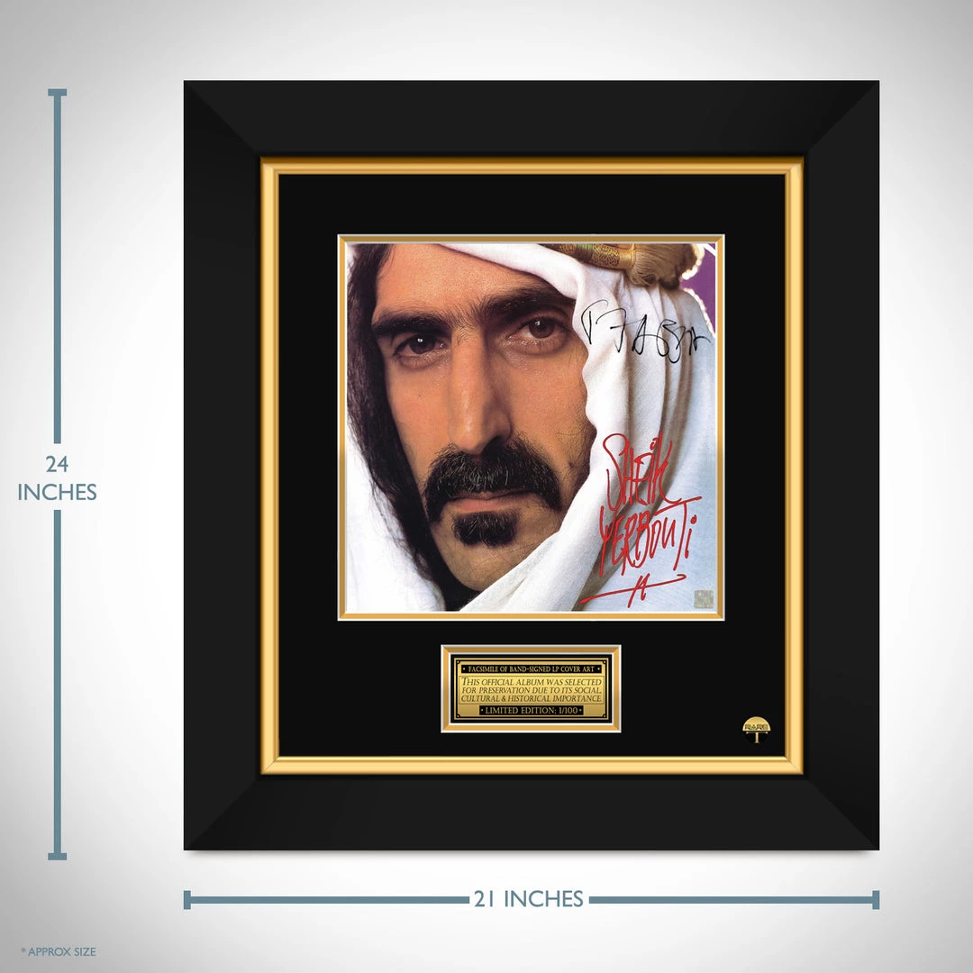 RARE-T Frank Zappa Sheik Yerbouti Limited Signature Edition Studio Licensed LP Cover Custom Frame 5 RARE-T Frank Zappa Sheik Yerbouti Limited Signature Edition Studio Licensed LP Cover Custom Frame