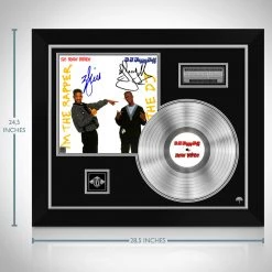 RARE-T DJ Jazzy Jeff & The Fresh Prince - I'm The Rapper He's The DJ Platinum LP Limited Signature Edition Studio Licensed Custom Frame Limited Edition Frames