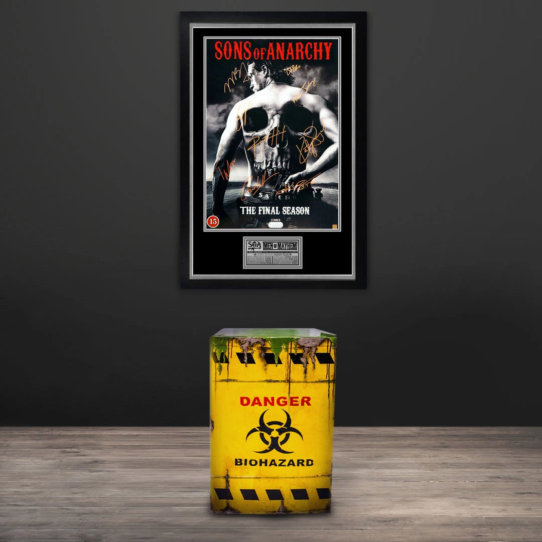 Grendel Furniture & Lighting Biohazard Waste Drum Original Custom Mini-Fridge 3 Grendel Furniture & Lighting Biohazard Waste Drum Original Custom Mini-Fridge