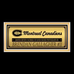 RARE-T Sports Memorabilia Brendan Gallagher Montreal Canadiens Limited Signature Edition Studio Licensed Photo Custom Frame