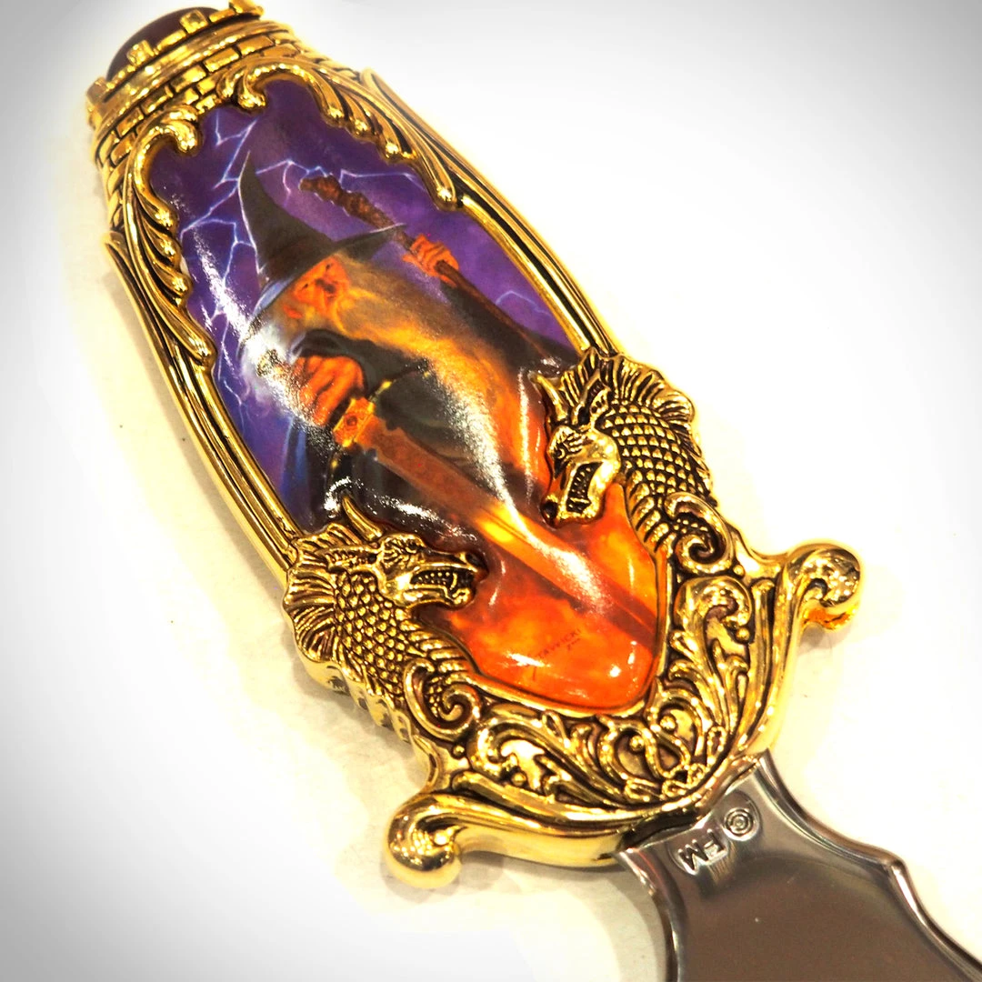 RARE-T Swords & Props Franklin Mint Lord Of The Rings Gandalf Collector's Pocket Knife 3 RARE-T Swords & Props Franklin Mint Lord Of The Rings Gandalf Collector's Pocket Knife