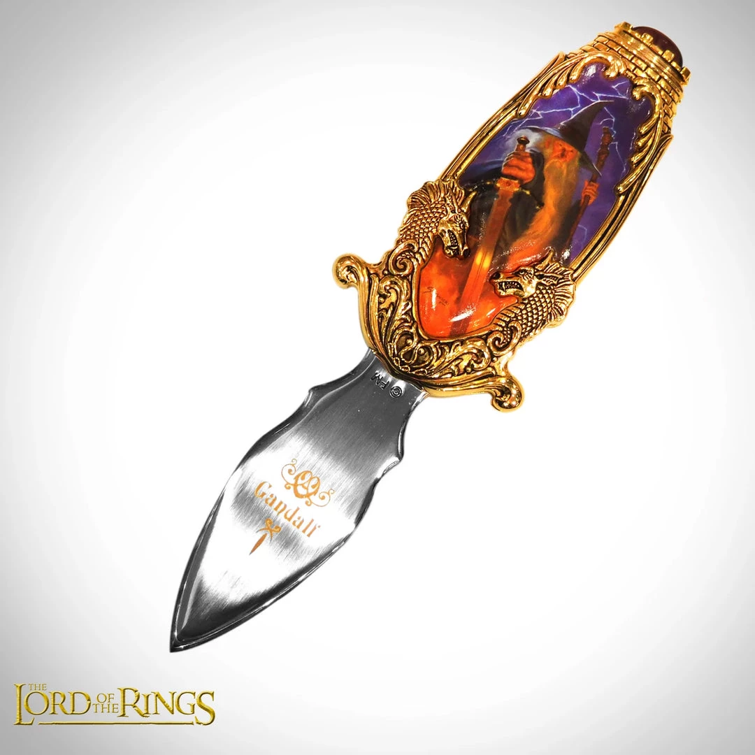 RARE-T Swords & Props Franklin Mint Lord Of The Rings Gandalf Collector's Pocket Knife 1 RARE-T Swords & Props Franklin Mint Lord Of The Rings Gandalf Collector's Pocket Knife
