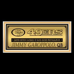 RARE-T Jimmy Garoppolo San Francisco 49ers Limited Signature Edition Studio Licensed Photo Custom Frame Sports Memorabilia