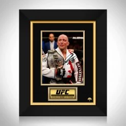RARE-T Georges St-Pierre UFC Champion Limited Signature Edition Studio Licensed Photo Custom Frame Sports Memorabilia