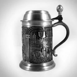 Jonathan Beer Stein- Vintage German Lidded 'Zinn' Beer Stein Barware & Signs