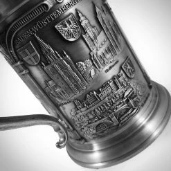 Jonathan Beer Stein- Vintage German Lidded 'Zinn' Beer Stein Barware & Signs