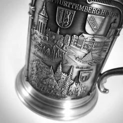 Jonathan Beer Stein- Vintage German Lidded 'Zinn' Beer Stein Barware & Signs