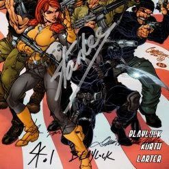 Hall Of Fame Collection Signed Comic Memorabilia G.I. Joe 'A Real American Hero! #1' Hand-Signed Comic Book By Stan Lee + 4 Custom Frame