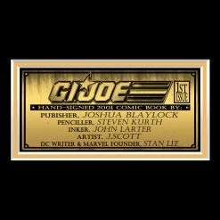 Hall Of Fame Collection Signed Comic Memorabilia G.I. Joe 'A Real American Hero! #1' Hand-Signed Comic Book By Stan Lee + 4 Custom Frame