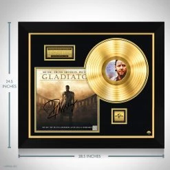 RARE-T Gladiator Movie Soundtrack Limited Signature Edition Studio Licensed Gold LP Custom Frame 15 RARE-T Gladiator Movie Soundtrack Limited Signature Edition Studio Licensed Gold LP Custom Frame