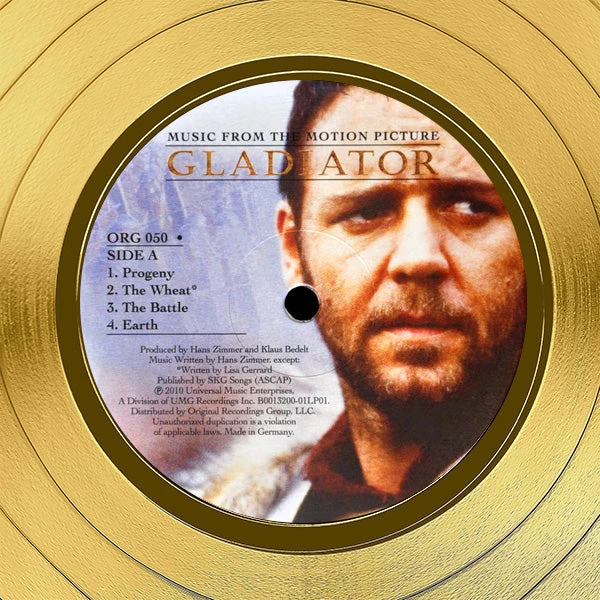 RARE-T Gladiator Movie Soundtrack Limited Signature Edition Studio Licensed Gold LP Custom Frame 8 RARE-T Gladiator Movie Soundtrack Limited Signature Edition Studio Licensed Gold LP Custom Frame