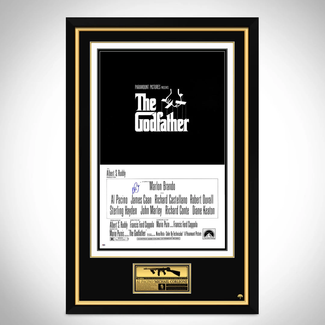 PPC The Godfather- Psa/Dna Witness Certified Hand-Signed Theatrical Release Poster By Al Pacino Custom Frame 1 PPC The Godfather- Psa/Dna Witness Certified Hand-Signed Theatrical Release Poster By Al Pacino Custom Frame