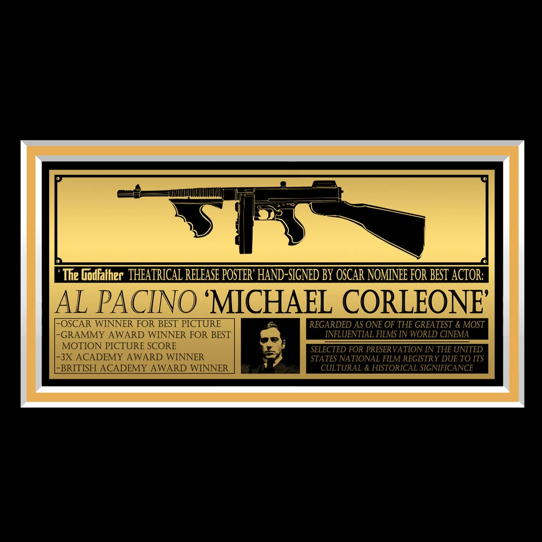 PPC The Godfather- Psa/Dna Witness Certified Hand-Signed Theatrical Release Poster By Al Pacino Custom Frame 6 PPC The Godfather- Psa/Dna Witness Certified Hand-Signed Theatrical Release Poster By Al Pacino Custom Frame