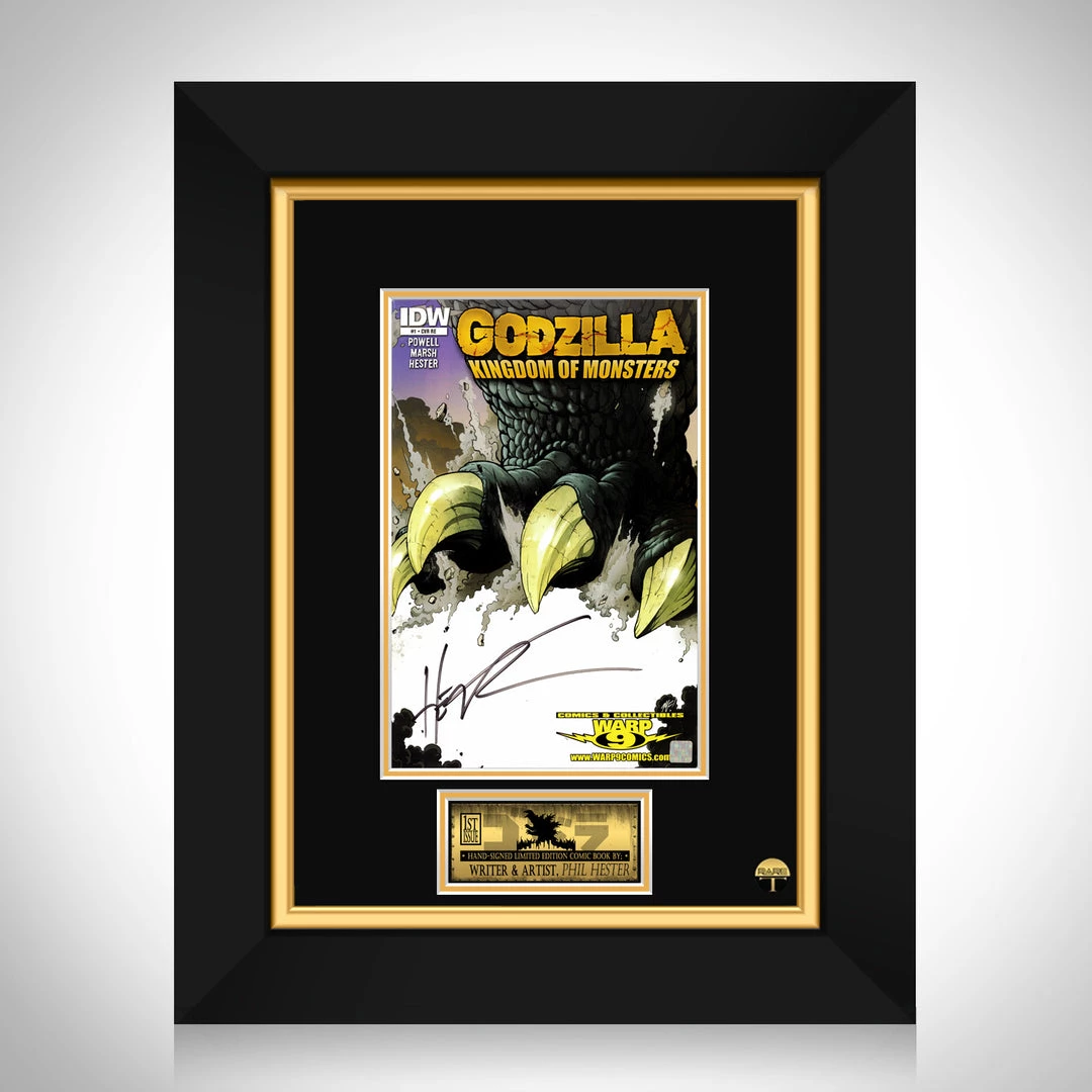 APW Signed Memorabilia Godzilla- 'Kingdom Of Monsters #1' Hand-Signed Comic Book By Artist Phil Hester Custom Frame 1 APW Signed Memorabilia Godzilla- 'Kingdom Of Monsters #1' Hand-Signed Comic Book By Artist Phil Hester Custom Frame