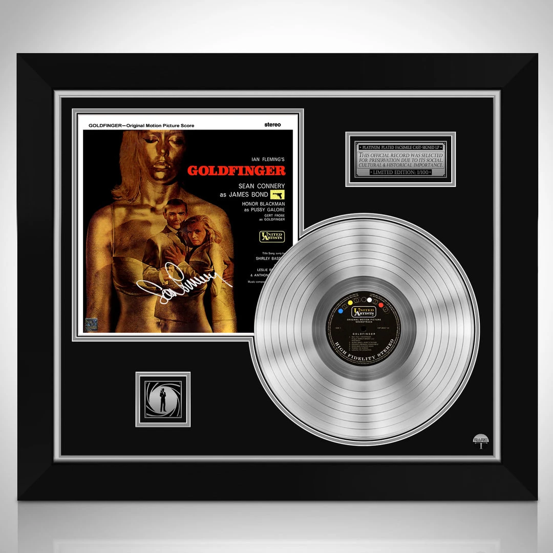 RARE-T Limited Edition Frames James Bond Goldfinger Platinum LP Limited Signature Edition Studio Licensed Custom Frame 1 RARE-T Limited Edition Frames James Bond Goldfinger Platinum LP Limited Signature Edition Studio Licensed Custom Frame