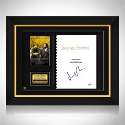 PPC Signed Memorabilia Good Will Hunting- Beckett Certified Hand-Signed Script By Matt Damon Custom Frame