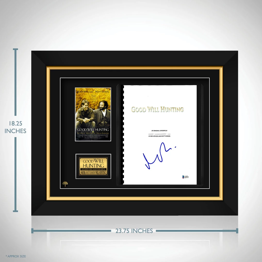 PPC Signed Memorabilia Good Will Hunting- Beckett Certified Hand-Signed Script By Matt Damon Custom Frame 9 PPC Signed Memorabilia Good Will Hunting- Beckett Certified Hand-Signed Script By Matt Damon Custom Frame
