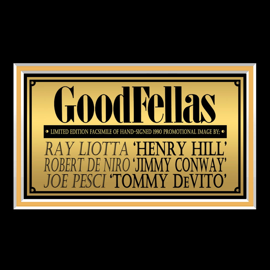 RARE-T Goodfellas De Niro, Liotta & Pesci Movie Photo Limited Signature Edition Studio Licensed Custom Frame 4 RARE-T Goodfellas De Niro, Liotta & Pesci Movie Photo Limited Signature Edition Studio Licensed Custom Frame