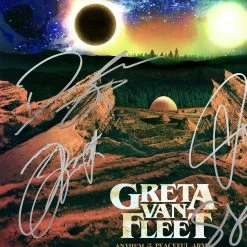 RARE-T Limited Edition Frames Greta Van Fleet Anthem Of The Peaceful Army Platinum LP Limited Signature Edition Custom Frame