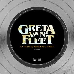 RARE-T Limited Edition Frames Greta Van Fleet Anthem Of The Peaceful Army Platinum LP Limited Signature Edition Custom Frame