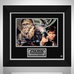 RARE-T Star Wars Han Solo & Chewbacca Photo Limited Signature Edition Studio Licensed Custom Frame