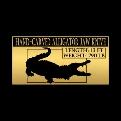 RARE-T Alligator Jaw & Teeth Knife - Hand-Carved Alligator Jaw & Teeth Knife Custom Museum Display 13 RARE-T Alligator Jaw & Teeth Knife - Hand-Carved Alligator Jaw & Teeth Knife Custom Museum Display