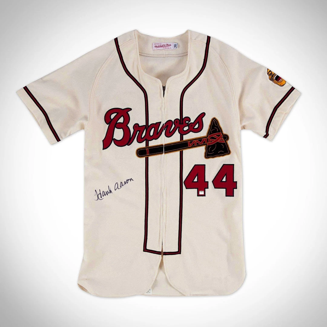 GIAN Atlanta Braves- Hand-Signed Jersey By #44 Hank Aaron Custom Frame Signed Memorabilia 3 GIAN Atlanta Braves- Hand-Signed Jersey By #44 Hank Aaron Custom Frame Signed Memorabilia