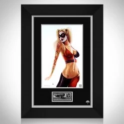 VAULT COLLECTIBLES Harley Quinn 'Joker Lover' Hand-Signed Artwork Print By Artist Nathan Szerdy Custom Frame Signed Memorabilia