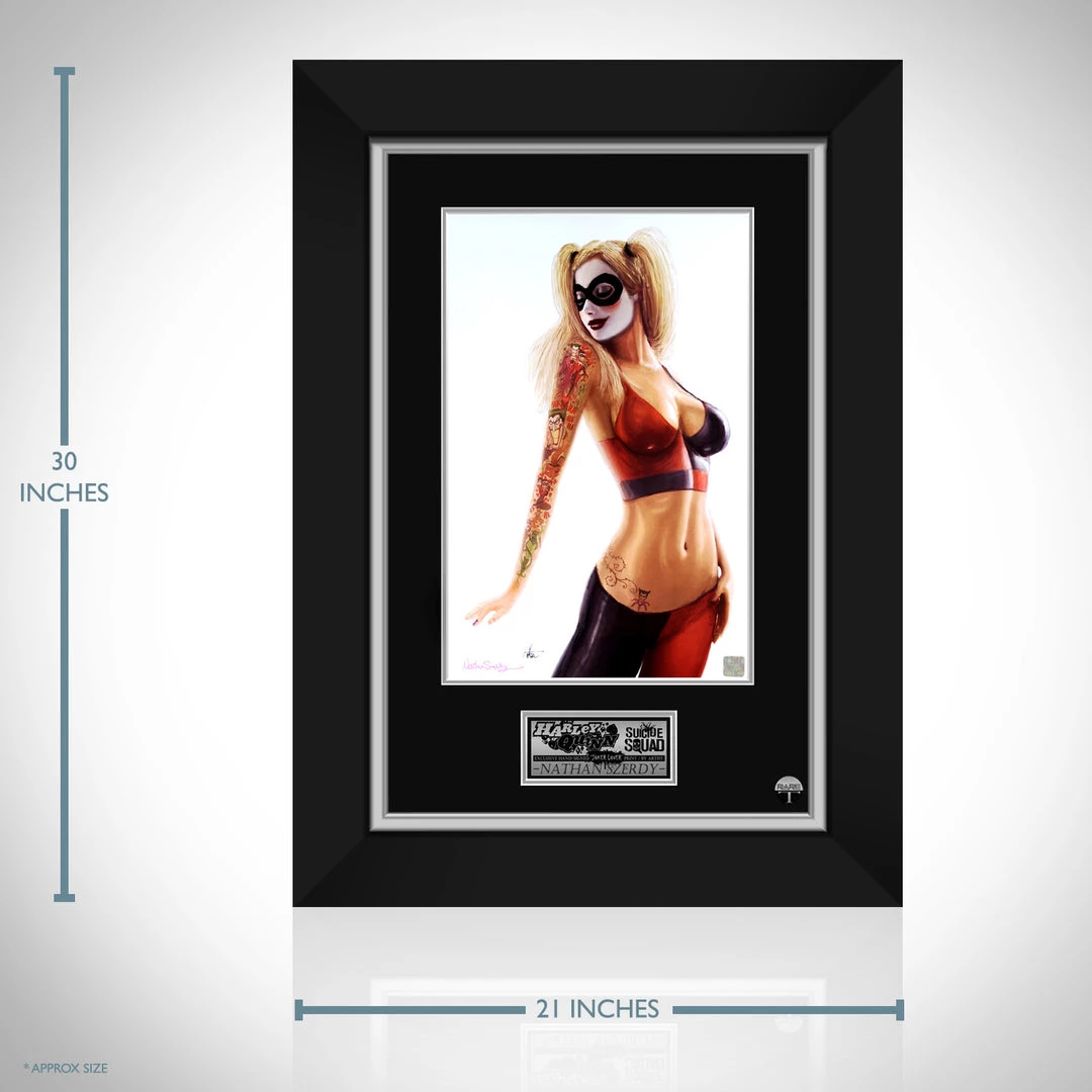 VAULT COLLECTIBLES Harley Quinn 'Joker Lover' Hand-Signed Artwork Print By Artist Nathan Szerdy Custom Frame Signed Memorabilia 5 VAULT COLLECTIBLES Harley Quinn 'Joker Lover' Hand-Signed Artwork Print By Artist Nathan Szerdy Custom Frame Signed Memorabilia