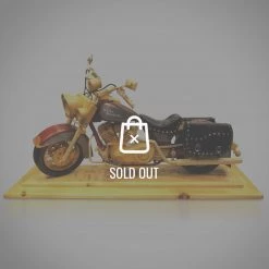 Consignment Harley-Davidson Motorcycle Hand-Carved Wooden Quebec Folk Art Collectible Statues