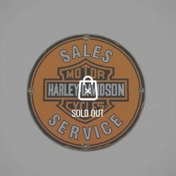 RARE-T Barware & Signs Harley Davidson Motorcycles-Sales Service Original Vintage Dealership Sign