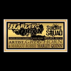 RARE-T Limited Edition Frames Harley Quinn Cash Large Art Photo Limited Signature Edition Studio Licensed Custom Frame