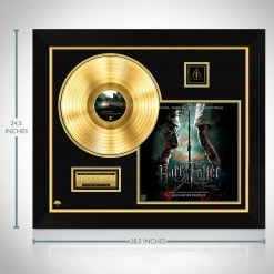 RARE-T Harry Potter Deathly Hallows Part 2 Soundtrack Gold LP Limited Signature Edition Custom Frame Limited Edition Frames