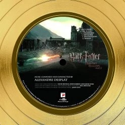 RARE-T Harry Potter Deathly Hallows Part 2 Soundtrack Gold LP Limited Signature Edition Custom Frame Limited Edition Frames