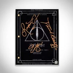 RARE-T Harry Potter Deathly Hallows Part 1 Movie Script Limited Signature Edition Studio Licensed Custom Frame Limited Edition Frames