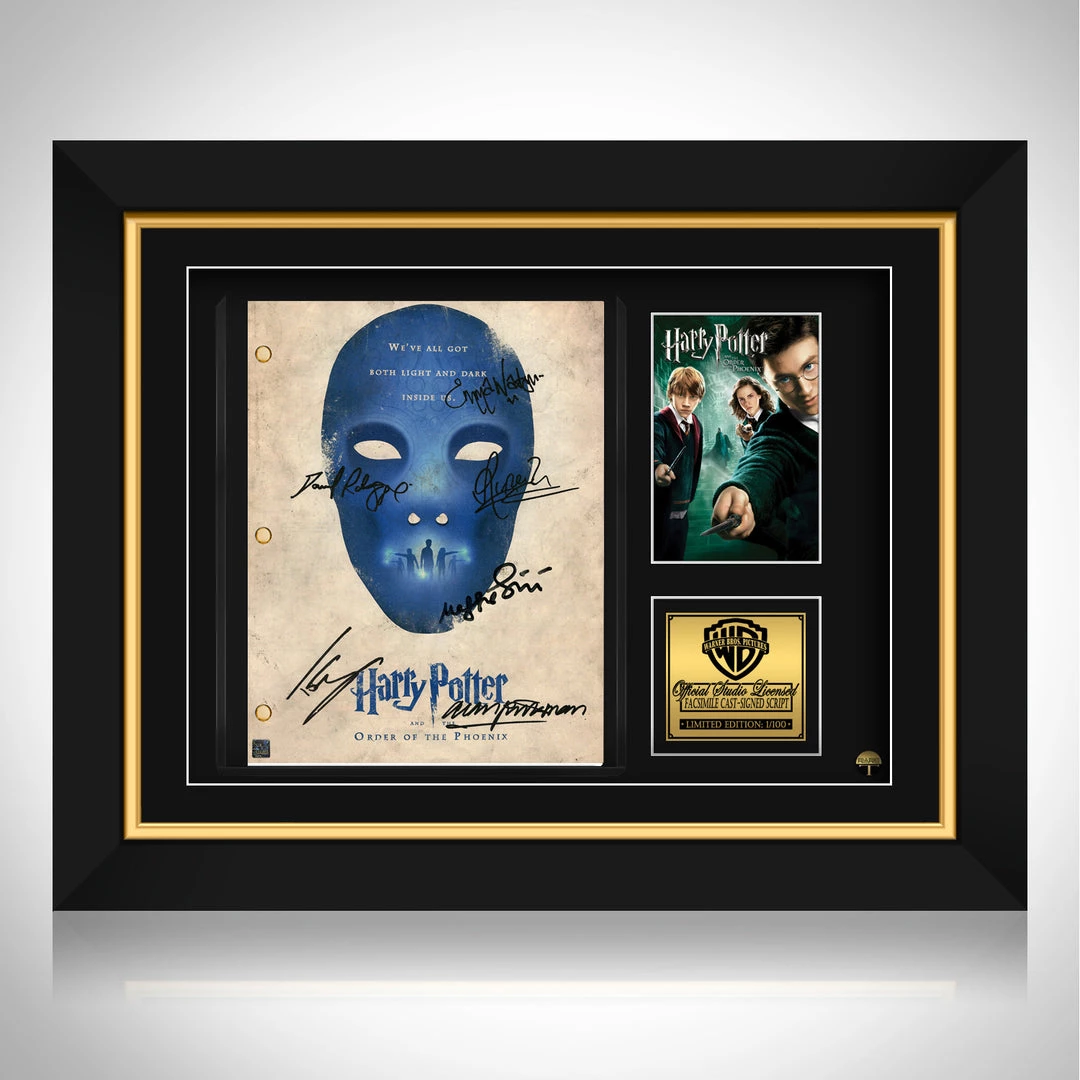 RARE-T Harry Potter Order Of The Phoenix Script Limited Signature Edition Studio Licensed Custom Frame 1 RARE-T Harry Potter Order Of The Phoenix Script Limited Signature Edition Studio Licensed Custom Frame