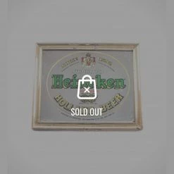 RARE-T Original Vintage 'Heineken Amsterdam/Holland Beer' Bar Mirror/Advertisement