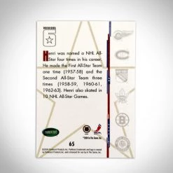 APW Signed Memorabilia Montreal Canadiens- Henri Richard- 'The Pocket Rocket' Hand-Signed Vintage 2004 NHL Hockey Card