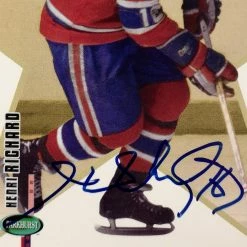 APW Signed Memorabilia Montreal Canadiens- Henri Richard- 'The Pocket Rocket' Hand-Signed Vintage 2004 NHL Hockey Card