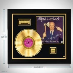 RARE-T Limited Edition Frames Alfred Hitchcock Music To Be Murdered By Limited Signature Edition Licensed Gold LP Custom Frame