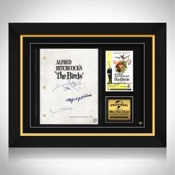RARE-T Alfred Hitchcock's "The Birds" Limited Signature Edition Studio Licensed Script Custom Frame