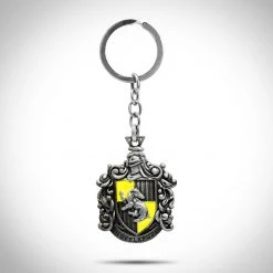 RARE-T Harry Potter - Hufflepuff Crest Antiqued Diecast Metal/Enamel Keyring