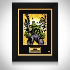 VAULT COLLECTIBLES The Incredible Hulk Hand-Signed Artwork Print By Artist Neal Adams Custom Frame Signed Memorabilia