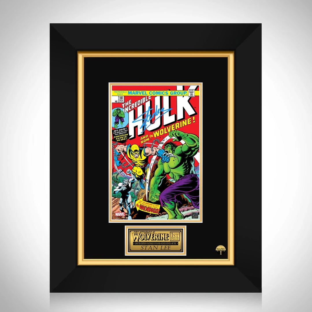 RARE-T The Incredible Hulk And Now The Wolverine #181 Stan Lee Limited Signature Edition Comic Book Cover Art Custom Frame 1 RARE-T The Incredible Hulk And Now The Wolverine #181 Stan Lee Limited Signature Edition Comic Book Cover Art Custom Frame