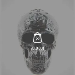 RARE-T Collectible Statues Handcrafted 'Tattoo Flash/Day Of The Dead Human Skull' Piggy Bank/Statue