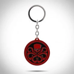 AZALEA Marvel - Red Skull Hydra Symbol - Red & Black Metal Diecast Keychain